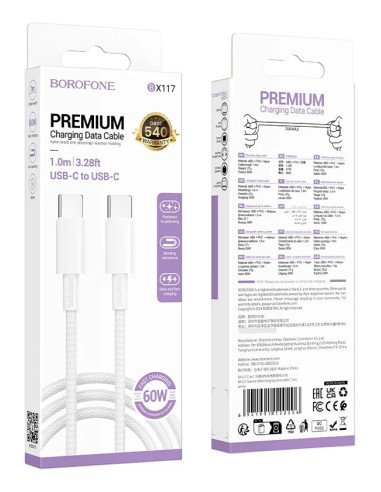 Cable Borofone Bx117 Tipo-c A Tipo-c 60w