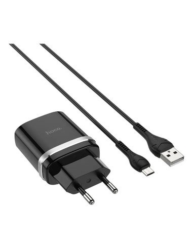 Cargador Hoco C12q Micro USB Qc3.0 Carga Rápida Negro