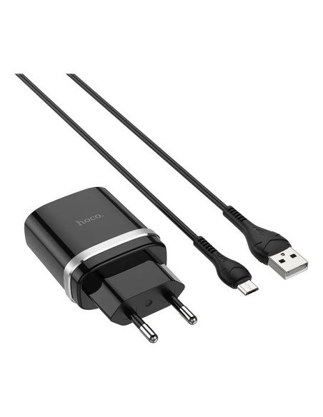 Cargador Hoco C12q Micro USB Qc3.0 Carga Rápida Negro