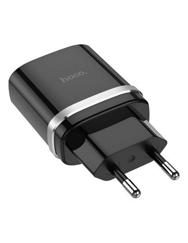 Adaptador Cargador Hoco C12q Usb 3.0 Certificado Negro