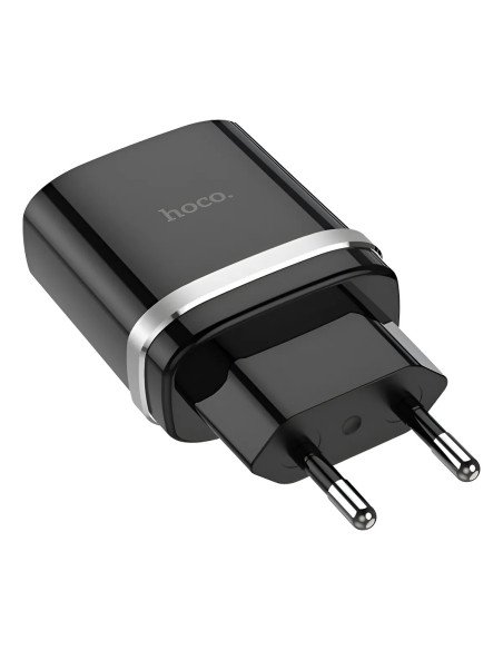 Adaptador Cargador Hoco C12q Usb 3.0 Certificado Negro