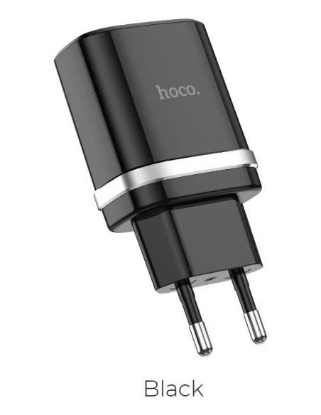 Adaptador Cargador Hoco C12q Usb 3.0 Certificado Negro