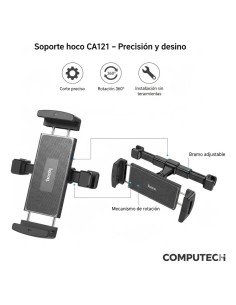 Soporte Respaldo Asiento Para Tablet Hoco Ca121 Negro 2