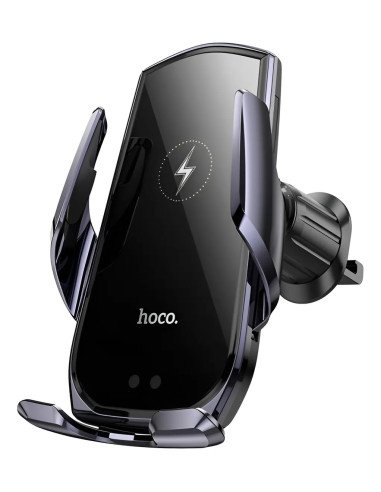 Soporte De Auto Con Carga Inalambrica 15w Hoco Ca202 Plus Gris Oscuro