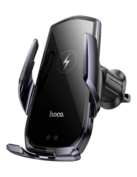 Soporte De Auto Con Carga Inalambrica 15w Hoco Ca202 Plus Gris Oscuro