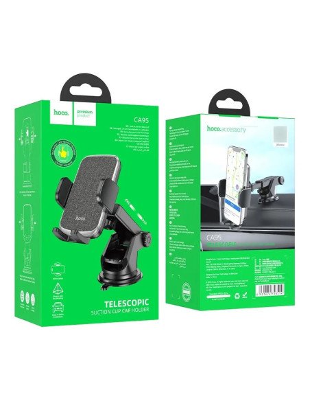 Soporte Auto Hoco Ca95 360º De Rotación Negro