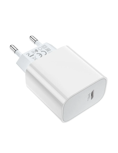 Cargador Carga Rapida Hoco Dc67 20w Tipo C Blanco