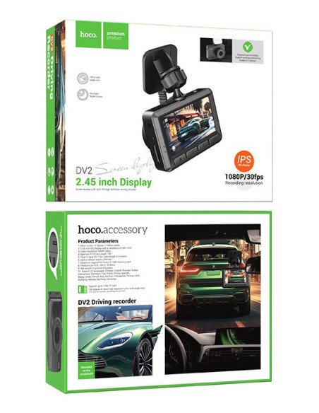 Camara De Auto Hoco Dv2 Wifi Dash Cam Full Hd 1080p