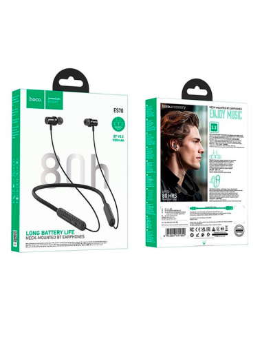 Audífonos Bluetooth Hoco Es70 Sport In Ear Negro