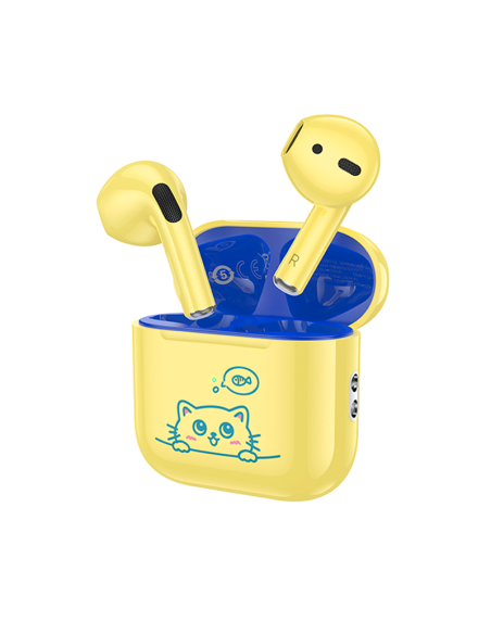Audífonos Bluetooth Hoco Ew112 Friendly Para Niños Amarillo