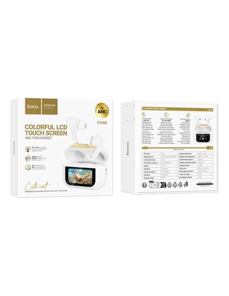 Audífonos Bluetooth In Ear Hoco Ew88 Anc Pantalla Led