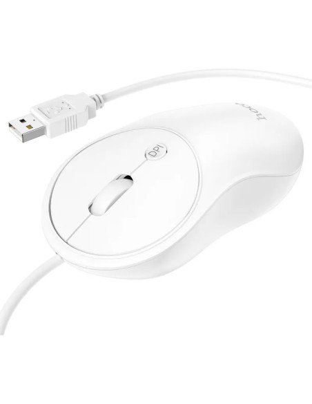 Mouse Hoco Gm13 Con Cable Blanco