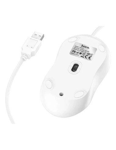 Mouse Hoco Gm13 Con Cable Blanco