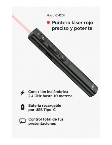 Puntero Laser Rojo Hoco Gm201 Para Presentaciones