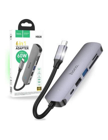 Adaptador Hoco Hb28 Tipo C Hdtv Usb3.0 Usb2.0