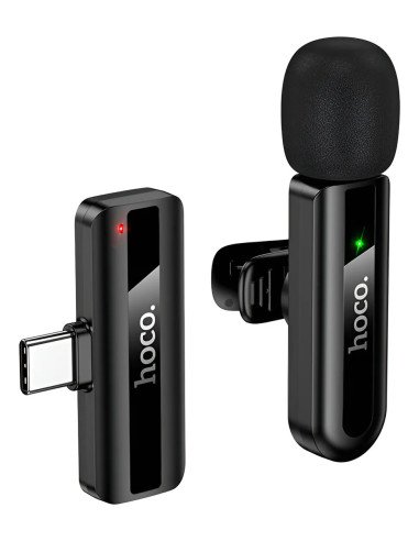 Microfono Externo Polarizado Hoco L20 Para Tipo C Negro