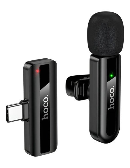 Microfono Externo Polarizado Hoco L20 Para Tipo C Negro