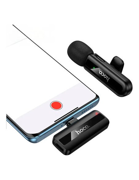 Microfono Externo Polarizado Hoco L20 Para Tipo C Negro