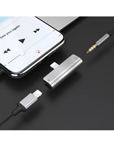 Adaptador Conversor Audio Hoco Ls25 Lighting A 3.5mm