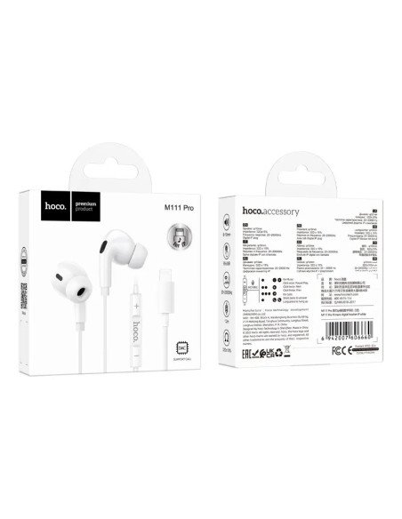 Audífonos In Ear Hoco M111 Pro Lightning
