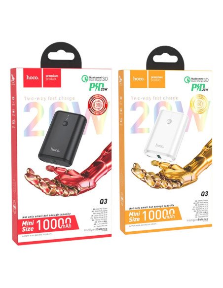 Hoco Bateria Portatil Power Bank Q3 Carg Rapida20w 10000mah