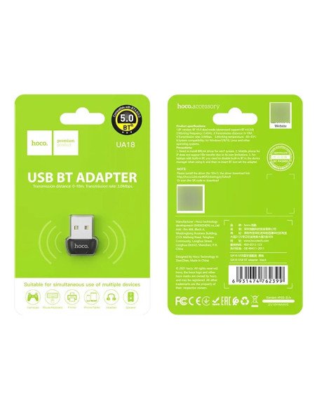 Hoco Adaptador Bluetooth Ua18 Conector Usb