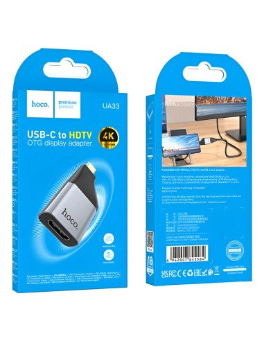 Adaptador Usb Tipo C A Hdmi Hoco Ua33 4k Ua33 4k