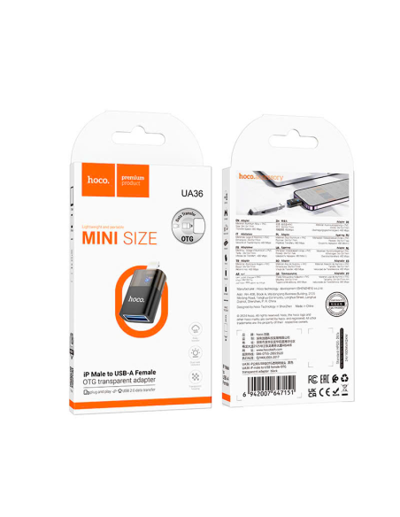 Adaptador Mini Usb Para Lightning Hoco Ua36