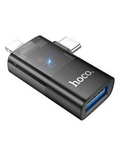 Adaptador Mini Usb Para Lightning + Tipo C Hoco Ua36e 2