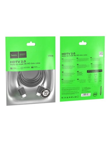 Cable Hdmi 2.0 4k 60hz Hoco Us08 3m