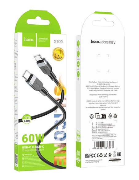 Cable Tipo C Para Lightning Hoco X109 2 Metro