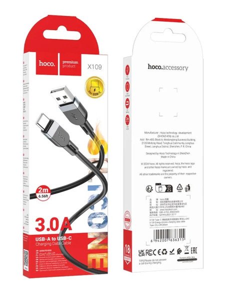 Cable Usb A Tipo C Hoco X109 2 Metro