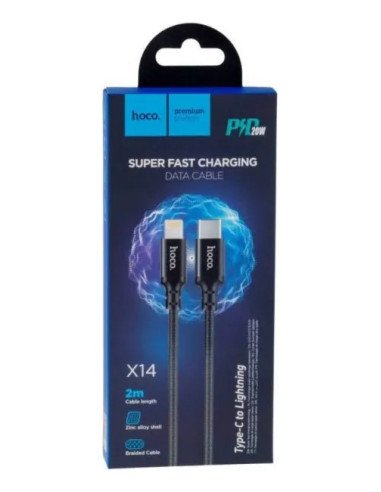 Cable USB-c A IPhone Hoco X14 2m Carga Rápida