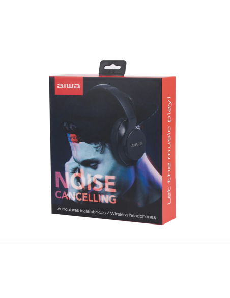 Audifonos Bluetooth Over Ear Aiwa Cancelacion Knc1090l Negro