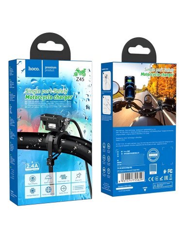Cargador De Celular Para Motos Usb 2.4a Impermeable Hoco Z45