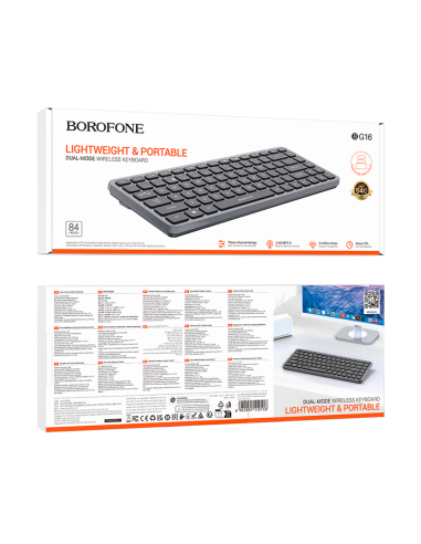 Teclado Inalambrico Bluetooth Dual Borofone Bg16
